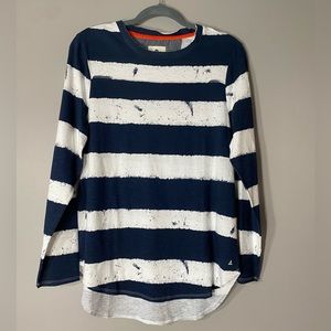 Sperry Long Sleeve T-shirt Ladies S 
Blue & White Stripe